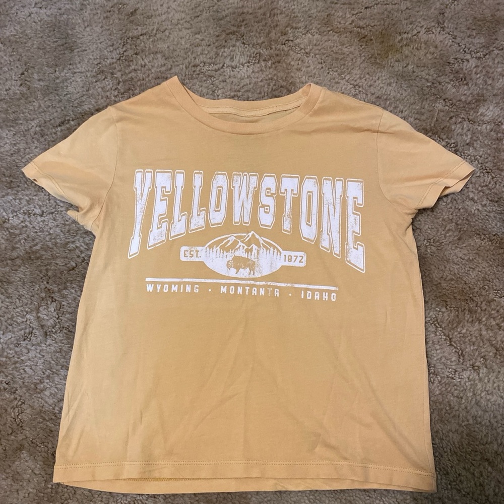 Goodie Two Sleeves Yellow Graphic Tee